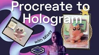 Painting Holograms in 3D on your iPad 🎨 with Procreate 5.2 and Blender! ✨