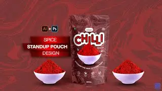 Spice Standup Pouch | Packaging Design | Adobe Photoshop and illustrator in HINDI / हिंदी