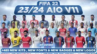 23/24 AIO Kits V11 Mod For FIFA 22 ( +485 Kits,  New Badges, New Fonts) TU17