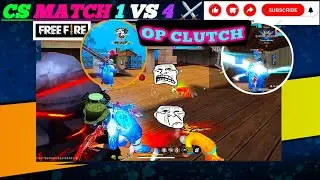 OP CLUTCH CS RANK 😎 1VS 4 MP40 POWER 💪🏻#freefire #foryou #gameplay