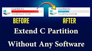 Extend C Partition - can't extend c: Patition: How to extend partitions on windows [solved]
