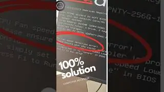 cpu fan speed detection error! ( 100 % solution) #cpufanspeeddetectionerror #cpufanerror #shorts