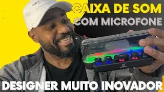 CAIXA DE SOM C/ DESIGN DE TECLADO MECÂNICO E C/ MICROFONE KAPBOM KA-8690