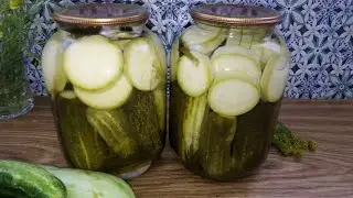 Зимой открыли Баночку и Ахнули, как вкусно! Хрустящие Кабачки с Огурцами на зиму!