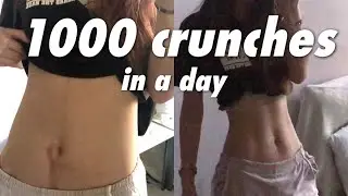 Abs in 1 day? I tried to do 1000 bicycle crunches in a day; No diet workout challenge. Does it work?