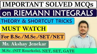 Solved MCQ on Riemann Integrals | Mathematical Analysis | BSc Mathematics | NET, SET Exam