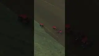 Тракторы Беларус в поле на посевной
