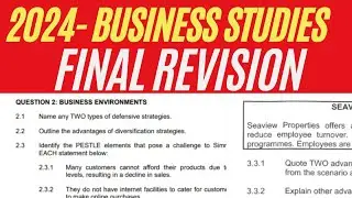 2024 BUSINESS STUDIES FINAL EXAM PAPER 1 GRADE 12  PRELIM EXAMS  [THUNDEREDUC]