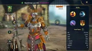 Septimus review and the masteries not to do!!   Raid Shadow Legends