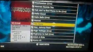 May Expo Rock Band 2 Tournament Song list