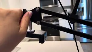 Overhead Camera Mount with Ring Light, Flexible Articulating Phone Arm Stand