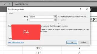 Excel sort numeric values ​​with formula