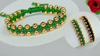 Diy macrame bracelet || How to make macrame bracelet at home || Diy macrame bracelet with beads