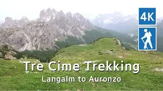 🇮🇹 Tre Cime 105 Hiking: Langalm via Stunning Forcella del Col de Mezzo to Auronzo and Misurina | 4K