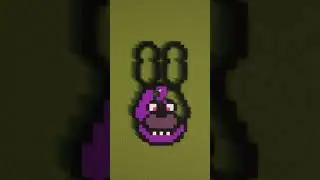 Bonnie pixel art #shorts #emojichallenge #minecraft #minecraftbuilding #timelapse