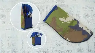 DIY How to make a pencilcase from military uniform in just 10 minutes