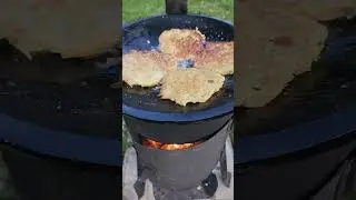Драники на открытом огне в садже