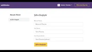 Django ile Web Programlama | User Profile Template | Şifre Değiştirme | Ders 13