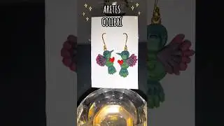 ARETES DE COLIBRIES #colibrí #porcelanafria