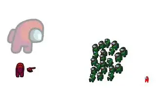 Mini crewmate kills 1000 zombie characters Pop it version | Among Us
