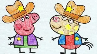 Pedro Pony and Peppa Pig  - coloring pages for kids Peppa Pig