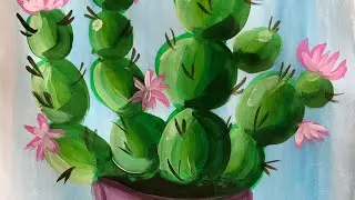 МАСТЕР-КЛАСС ПО ПРАВОПОЛУШАРНОМУ РИСОВАНИЮ 🎨//РИСУЕМ КАКТУС 🌵