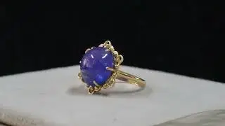 14k Gold Natural Tanzanite and Diamond Ring - #jewelry #kjewelryaccessories