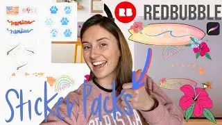How to make Sticker Packs for Redbubble using Procreate 2021
