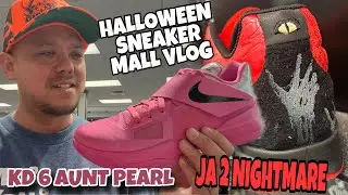 Aunt Pearl Nike KD 4 & Ja Morant Halloween Nightmare sneaker (Mall Sneaker Vlog)