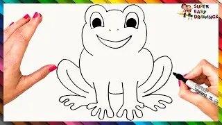 How To Draw A Frog Step By Step 🐸 Frog Drawing Easy