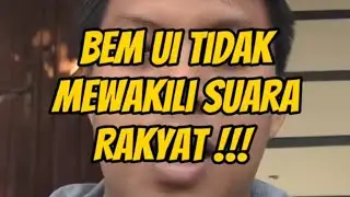 BEM UI hanya Jual Retorika, Bukan Murni Mewakili Aspirasi Rakyat!.