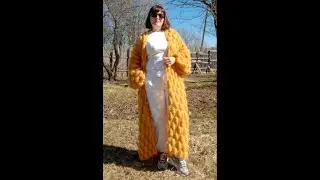 Длинный вязаный кардиган " BUBLEGUM"