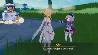 Qiqi want to pet Tubby then smiles [Genshin Impact]