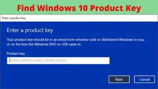 How to find product key in windows 10?