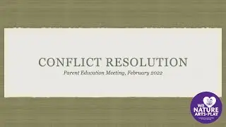Conflict Resolution