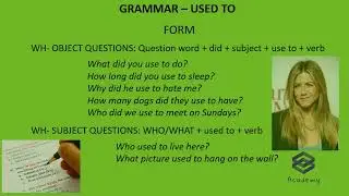 USED TO  | Function | Forms | Practice.