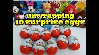 Unwrapping 10 Surprise EGGS