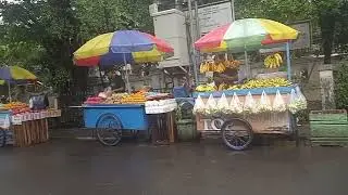 PEDAGANG BUAH DI DEPAN KELURAHAN SUNTER JAYA