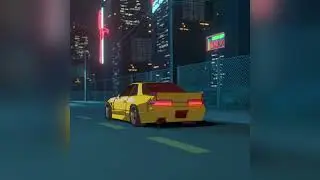 Night Drive - Blender Anime (Eevee)  #cgi #blender #anime