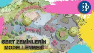 3ds Max Peyzaj Tasarım Projesi Sert Zemin Modelleme