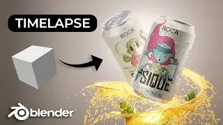 CGI for Product Advertising: 3D Model of a Beer Can - Blender Timelapse