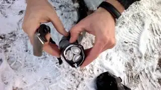 Разделка высоковольтного кабеля 10кВ марки АВБбШв 3×120 ножом Ontario rat 1.