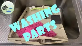 Retro Commodore Amiga 500 computer parts cleaning and restoration