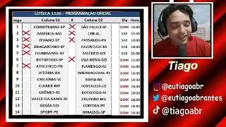 PROGRAMAÇÃO DA LOTECA COM PALPITES CONCURSO 1126