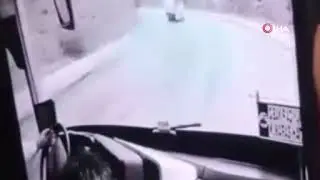 Van otobüsü ’nün kaza anına ait görüntüler ortaya çıktı