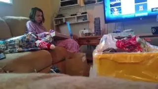 Christina opening her Hamilton tickets