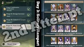 [Genshin Impact] A Study in Potion:Solitary Rampart All Stages 2nd Attempt
