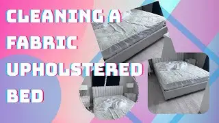 Cleaning a fabric upholstered bed