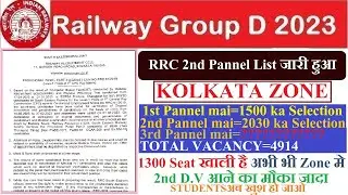 GROUP D 2nd PANEL LIST Kolkata Zone | इंतेज़ार खत्म जारी rrc hubli kolkata group d panel