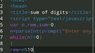 JavaScript Sum Of Digits Of Number | Sum Of Digits Of Number In JavaScript | JavaScript Web Coding